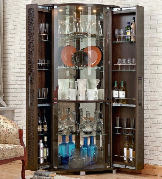 Угловой шкаф витрина Угловой шкаф витрина