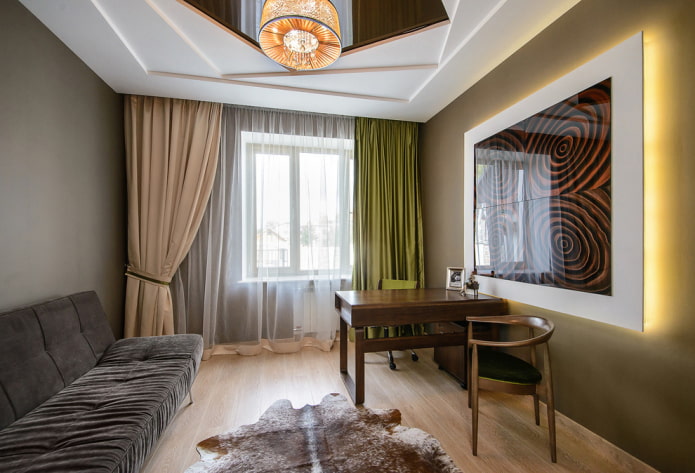 багаторівнева натяжна конструкція в інтер'єрі