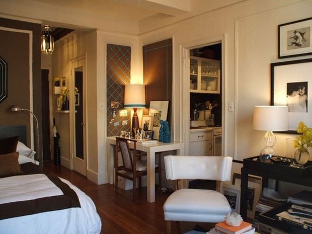 Фотографія: Спальня в стилі Східний, Декор інтер'єру, Малогабаритна квартира, Квартира, Студія