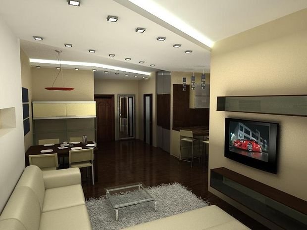 Фотографія: Вітальня в стилі Сучасний, Декор інтер'єру, Малогабаритна квартира, Квартира, Студія