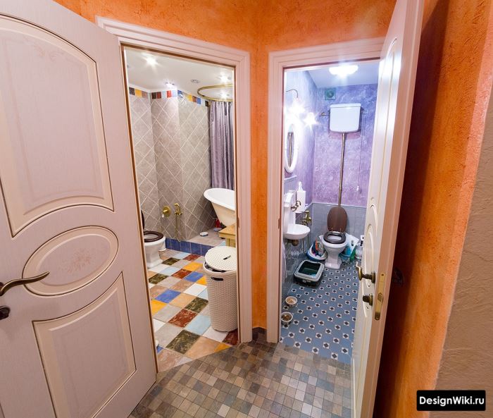 Дизайн санузлов в эклектичном стиле