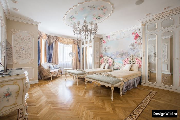 Роскошный стиль рококо в интерьере