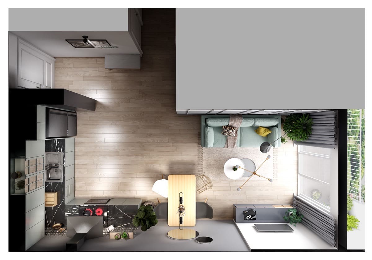 дизайн інтер'єру модної квартири фото 73