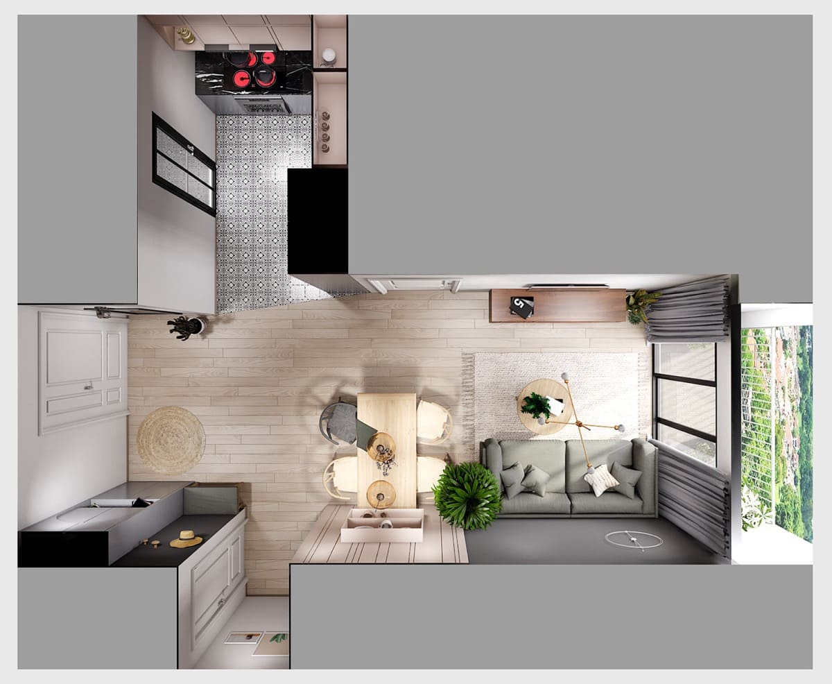 дизайн інтер'єру модної квартири фото 76