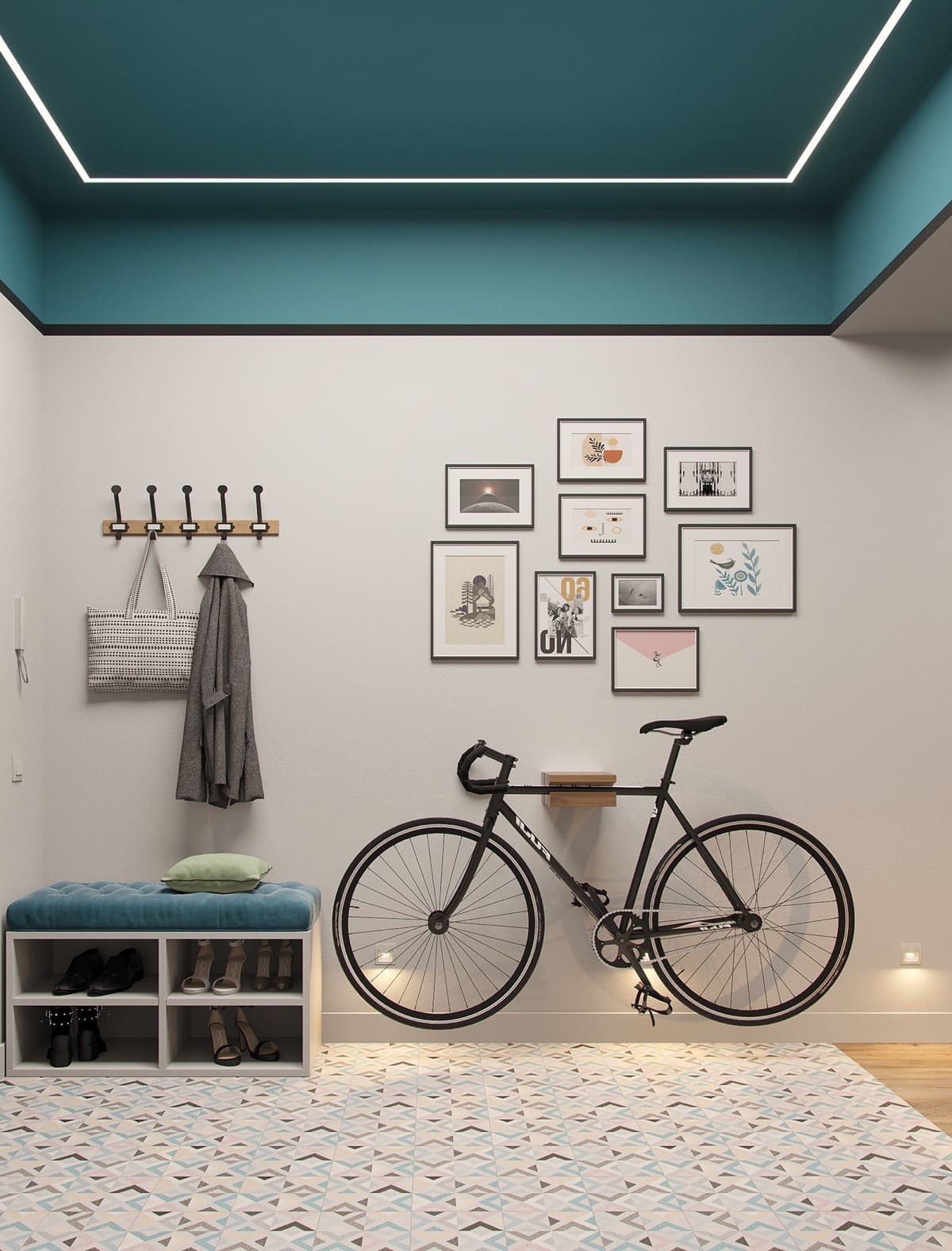 дизайн інтер'єру модної квартири фото 57