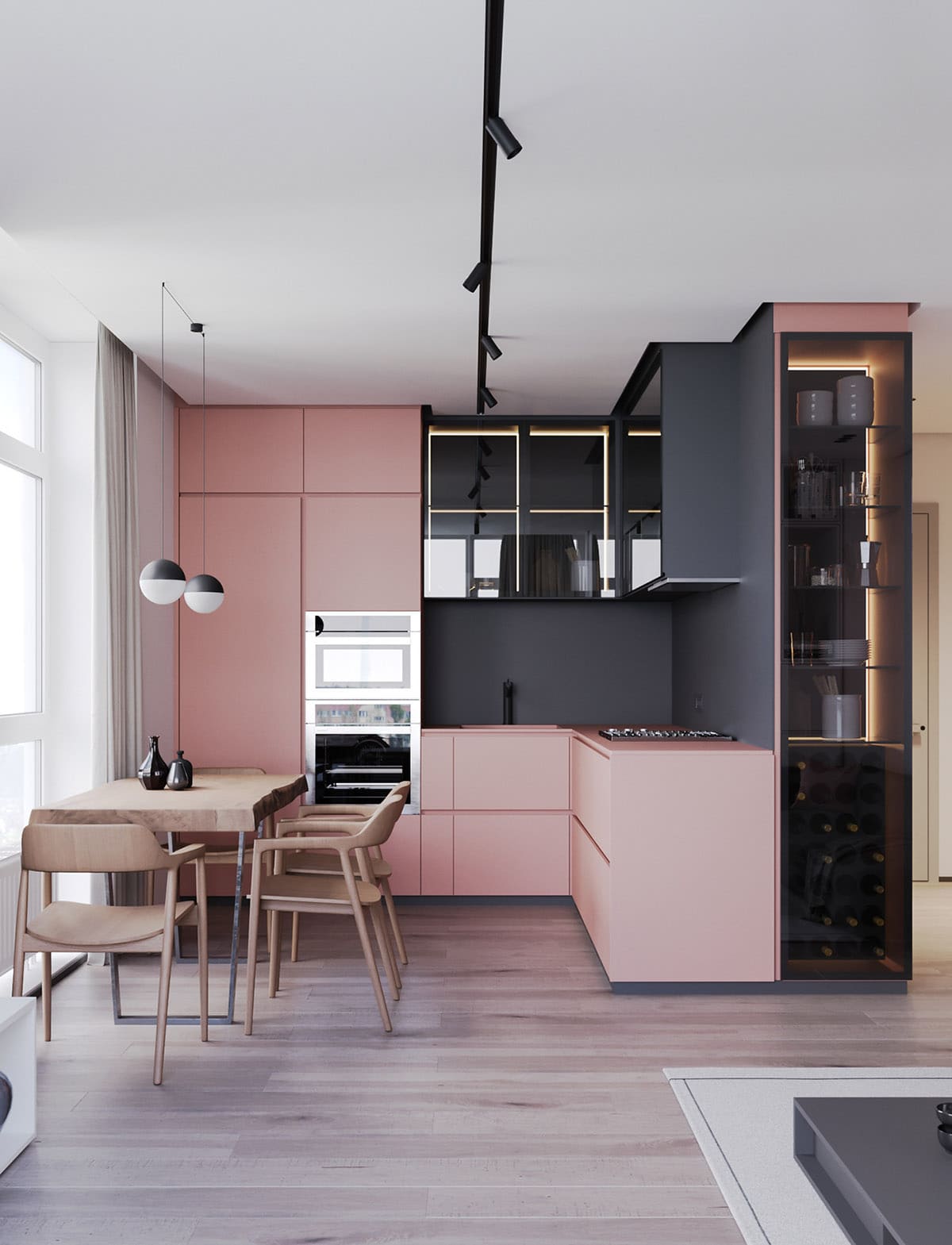 дизайн інтер'єру модної квартири фото 38