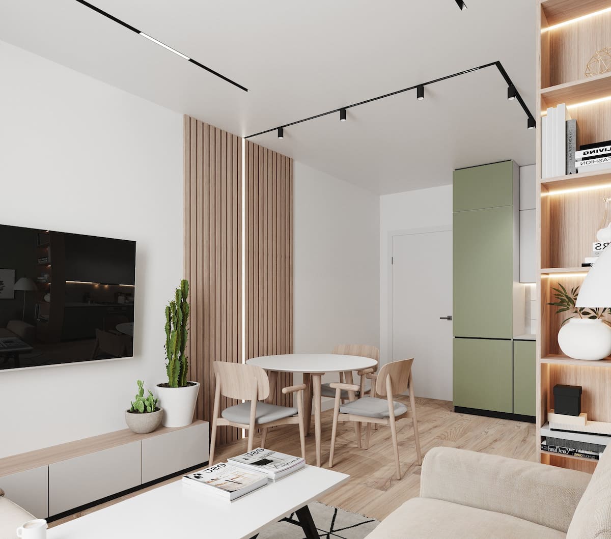 дизайн інтер'єру модної квартири фото 87