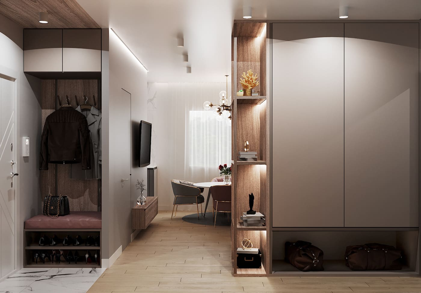 дизайн інтер'єру модної квартири фото 97