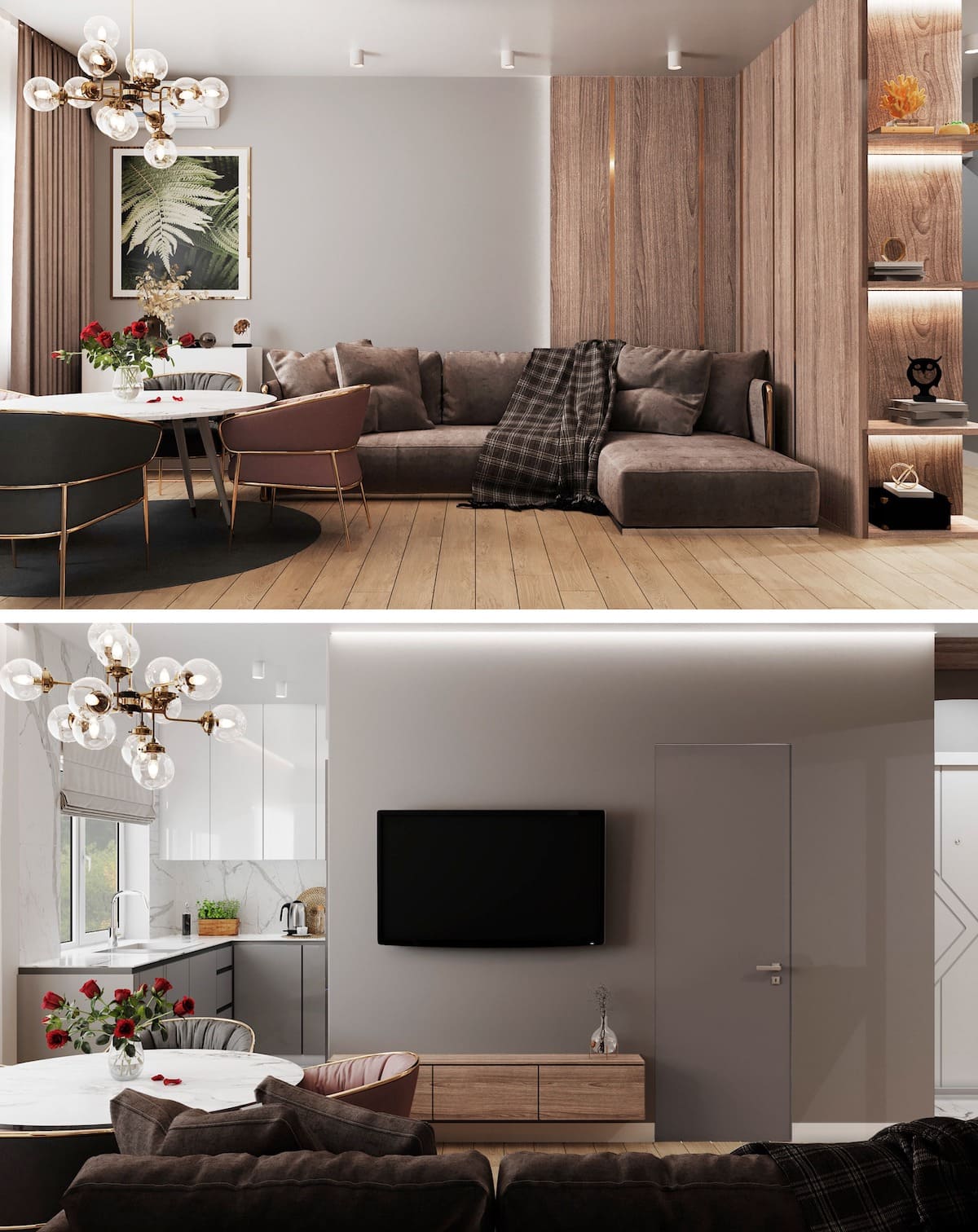 дизайн інтер'єру модної квартири фото 100