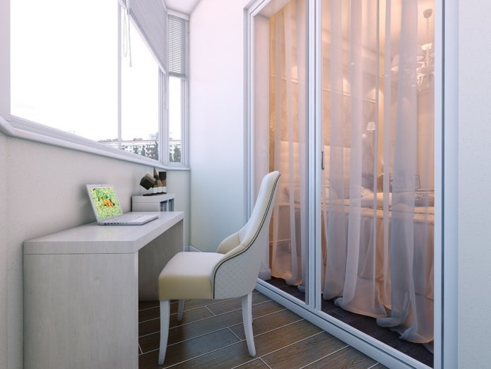 оформлення дверного отвору в інтер'єрі лоджії