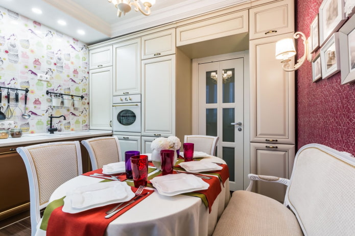 кухня площею 9 квадратів з обідньою групою