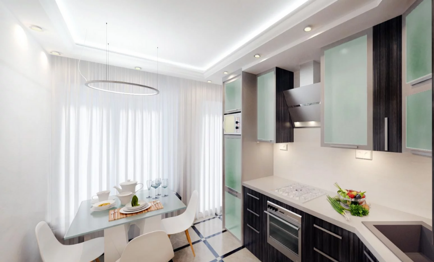 оздоблення стелі на кухні