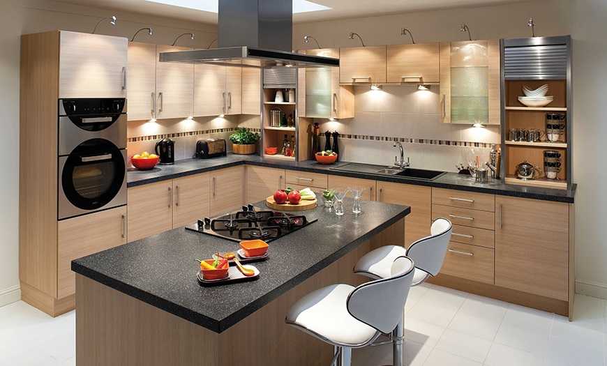 кухня 9 кв.м із островом