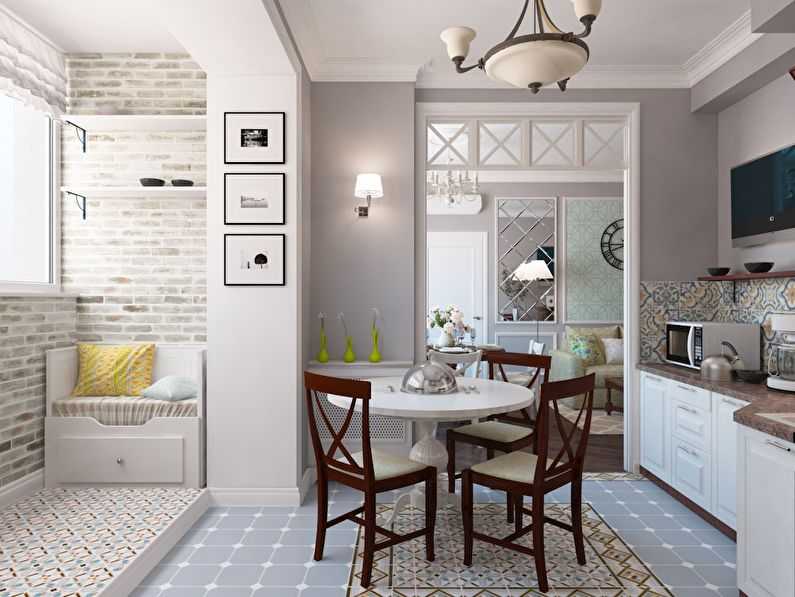 Дизайн кухні 9 кв.м з балконом