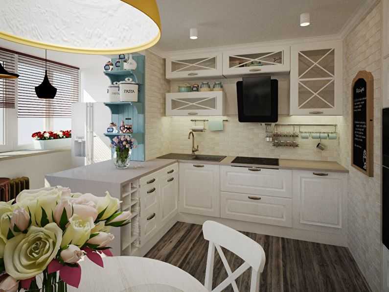 Дизайн кухні 9 кв.м з балконом