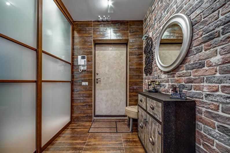 Дизайн інтер'єру передпокою в стилі лофт.