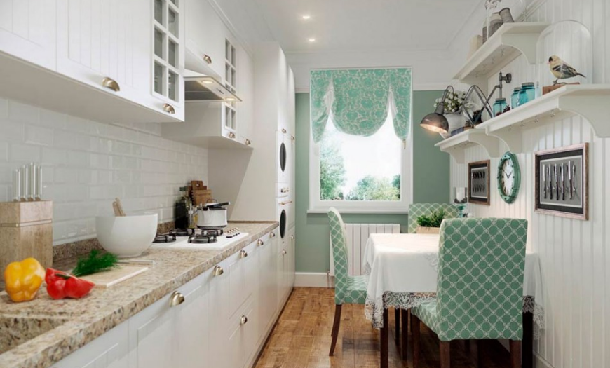 дизайн кухні 9 м2 з вікном