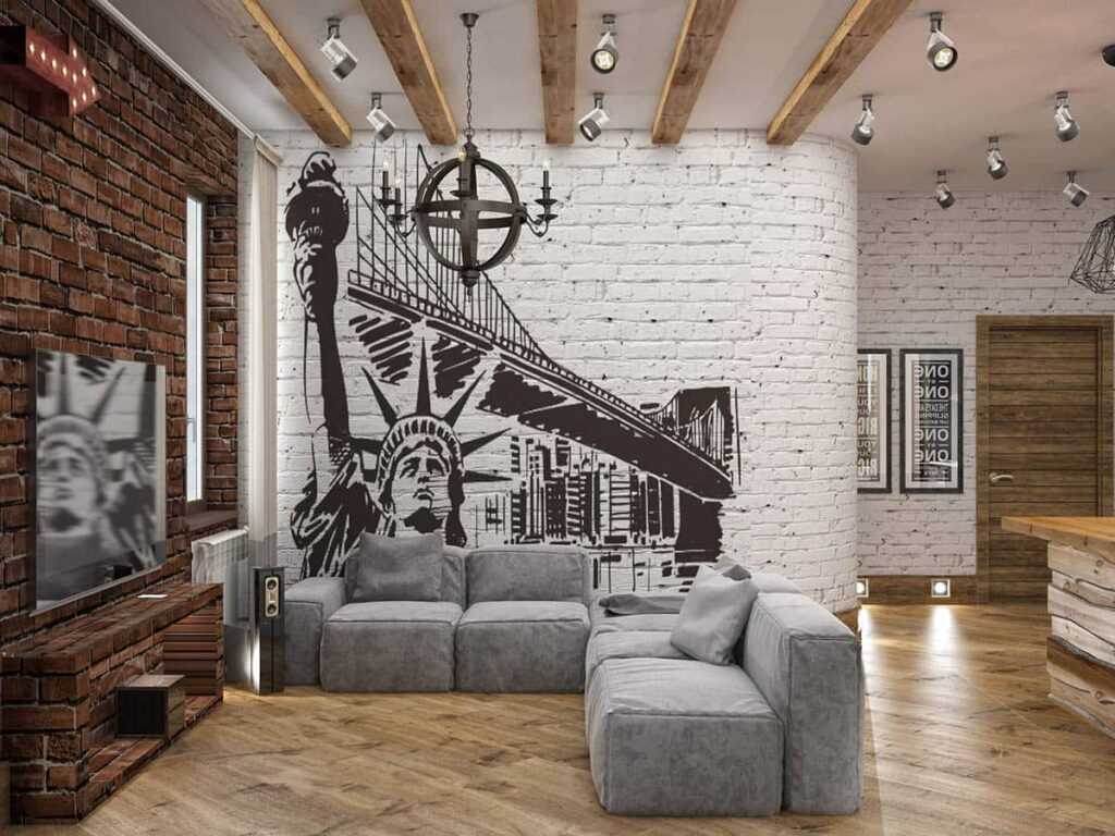 М'які меблі в інтер'єрі вітальні в ніжному сріблясто-сірому кольорі