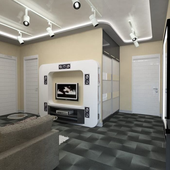 стильний інтер'єр квартири в стилі hi-tech фото