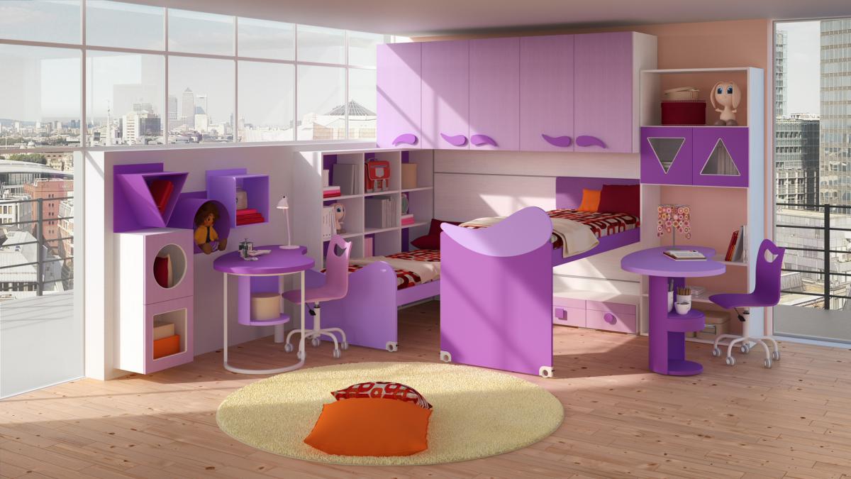 Дизайн дитячої для дівчинки