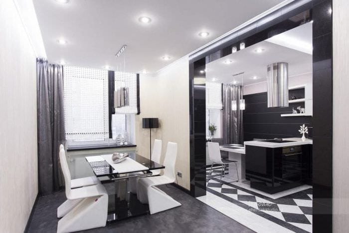 стильний дизайн коридору в стилі hi-tech фото