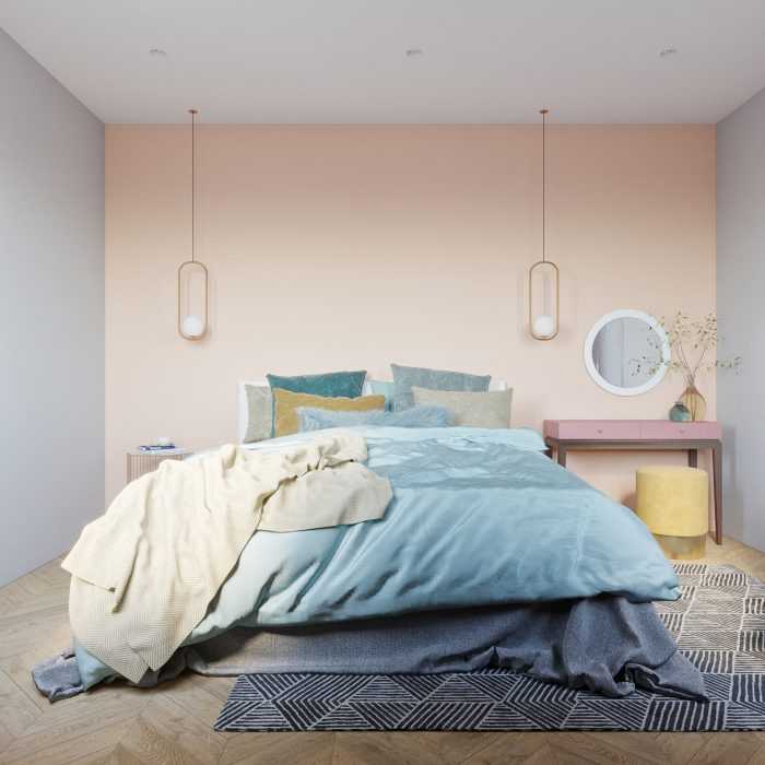 яскрава спальня у скандинавському стилі