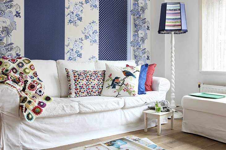 Комбинирование обоев вертикальное