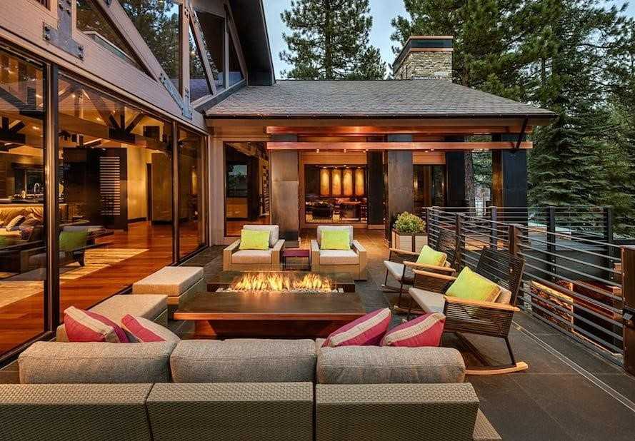 терраса с очагом