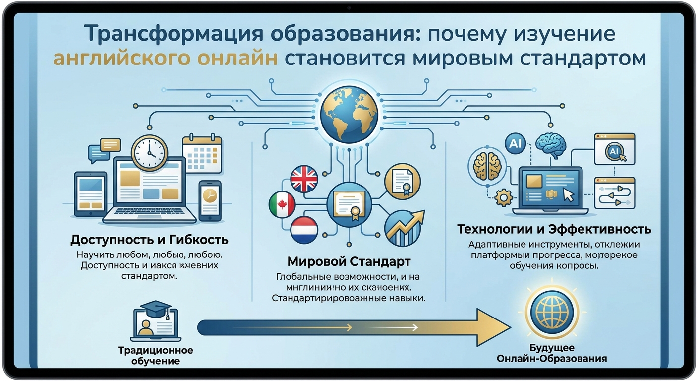 Трансформация образования: почему изучение английского онлайн становится мировым стандартом