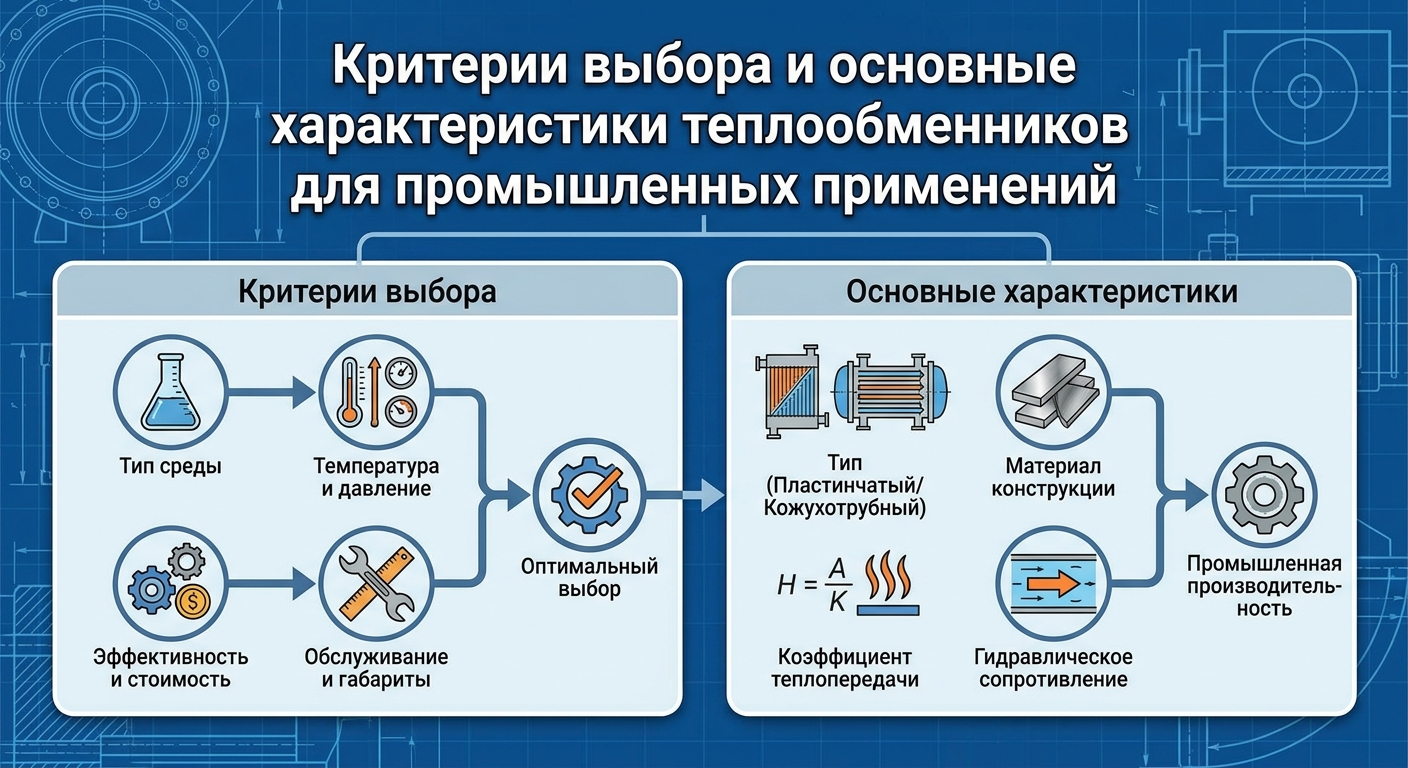 Критерии выбора и основные характеристики теплообменников для промышленных применений