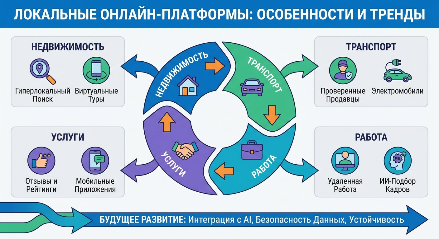 Особенности и тренды локальных онлайн-платформ для размещения объявлений о недвижимости, транспорте, работе и услугах