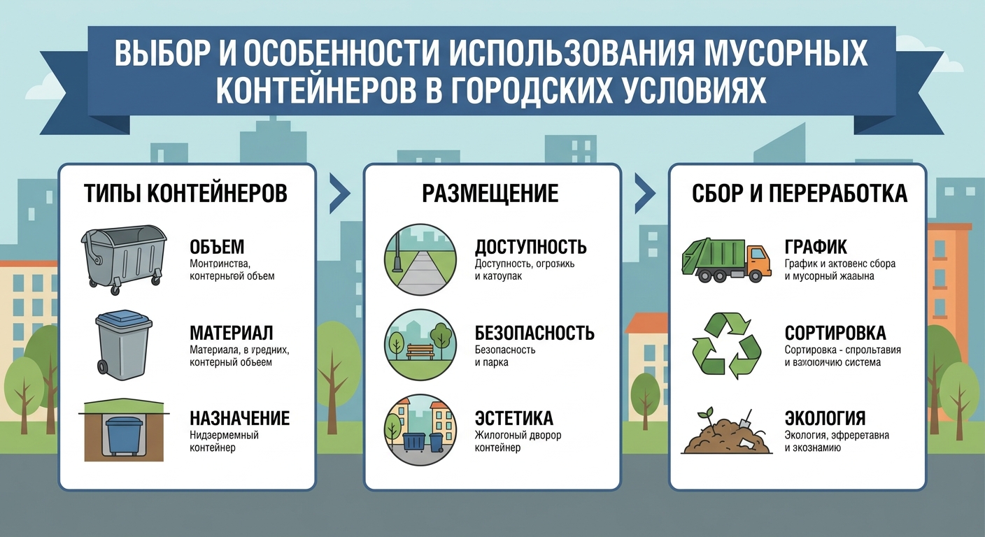 Выбор и особенности использования мусорных контейнеров в городских условиях